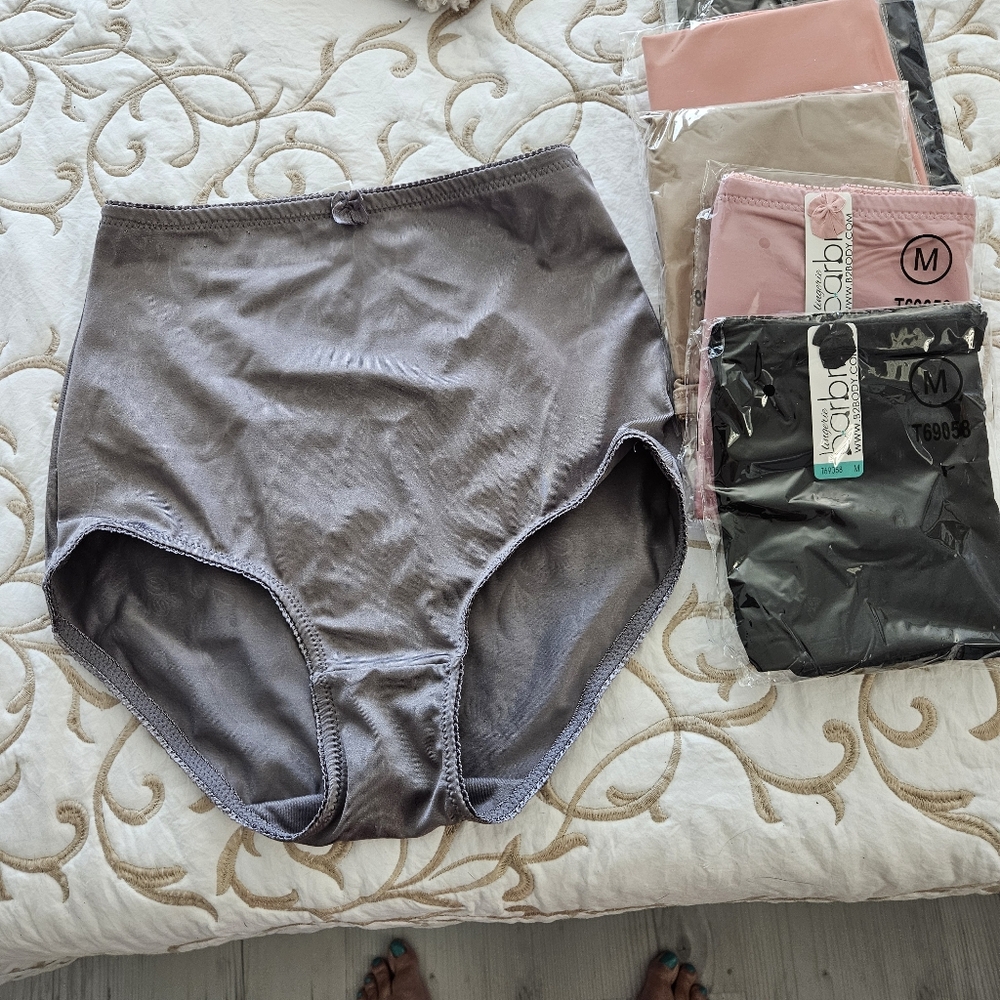 Gray High-Waisted Briefs